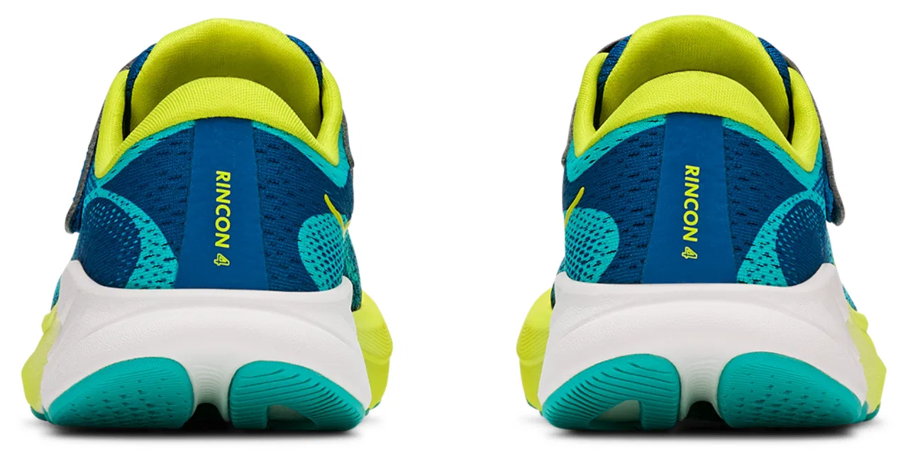 Детские кроссовки для мальчиков с двойным жаккардовым верхом HOKA Rincon 4, Blue/Yellow — фото 3
