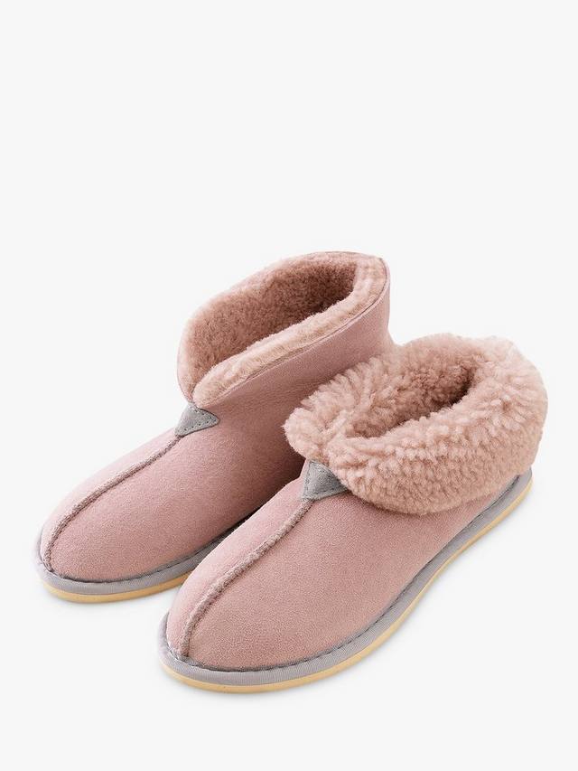 Тапочки-ботфорты на мягкой подошве из овчины Celtic & Co., цвет Dusky Pink — фото 2