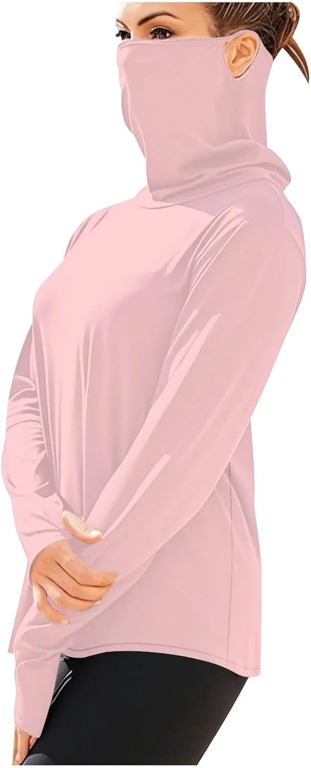 Женская футболка с защитой UPF 50+ с длинным рукавом, Pink