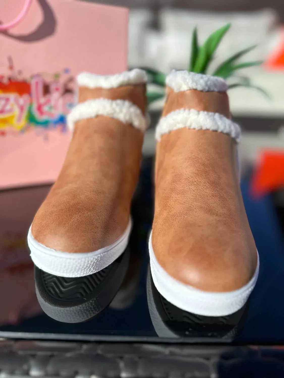 Детские зимние ботинки с мехом Crazy Kicks Mars Sky Shoes, Rust — фото 4