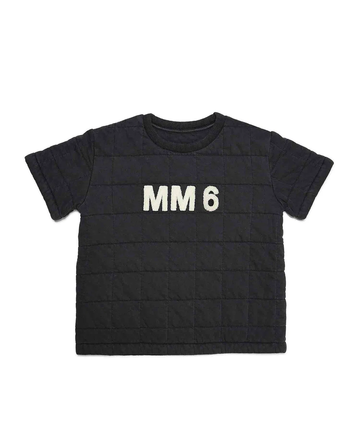 Детская футболка с коротким рукавом с принтом MM6 Maison Margiela, Black — фото 2