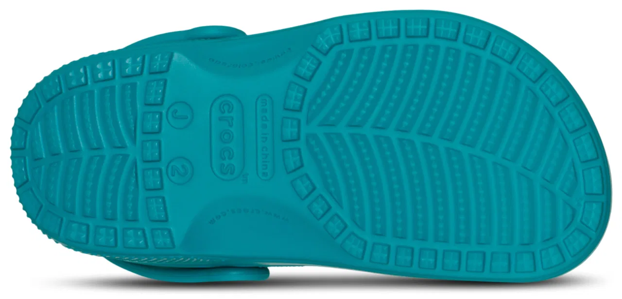 Мальчиковые сабо Classic Clogs Crocs, цвет Turbo Teal — фото 4