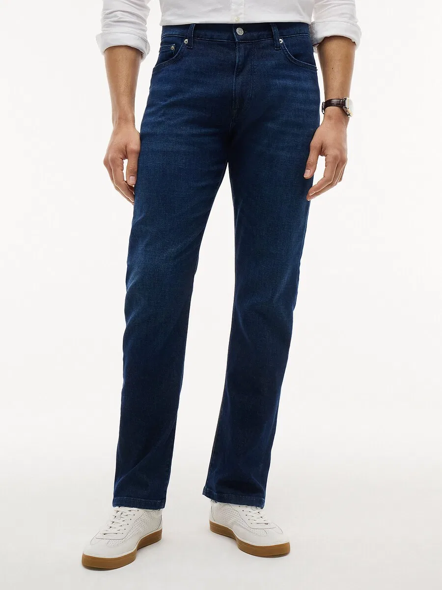 Джинсы TOMMY HILFIGER Slim fit 'Denton' темно-синего цвета — фото 2