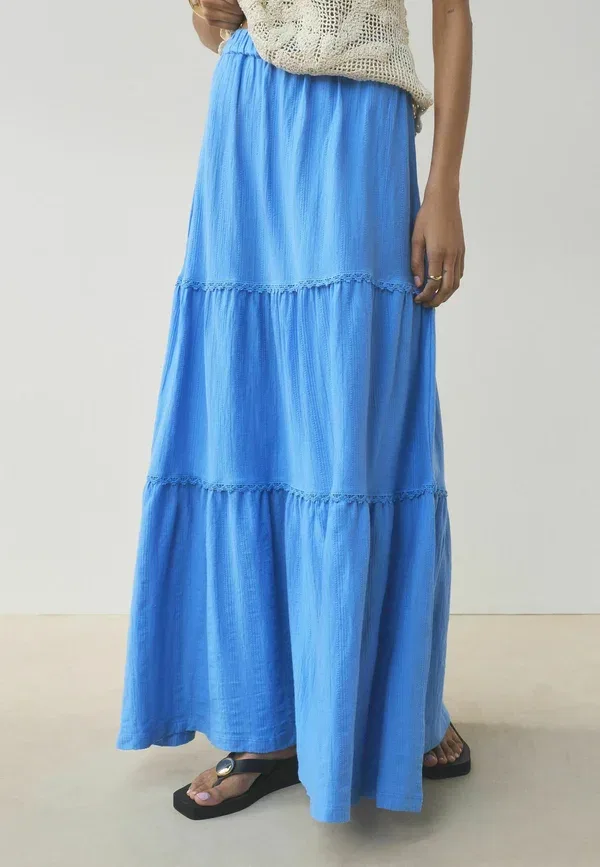 Юбка длинная из хлопка Maxi skirt Next, синий