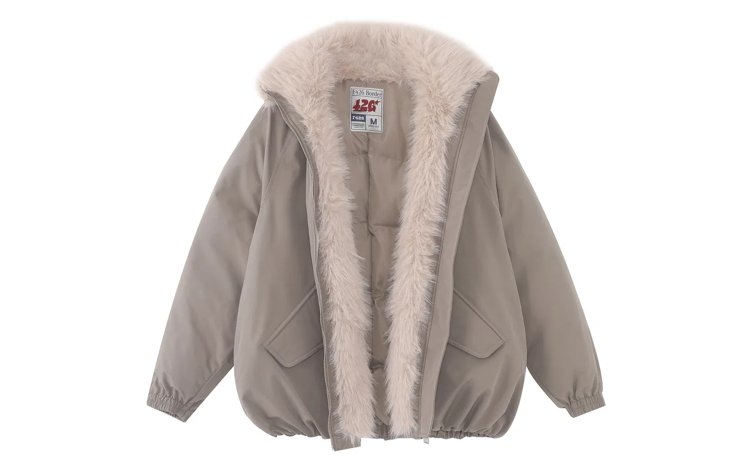 Детский пуховик с принтом F426, Army Green