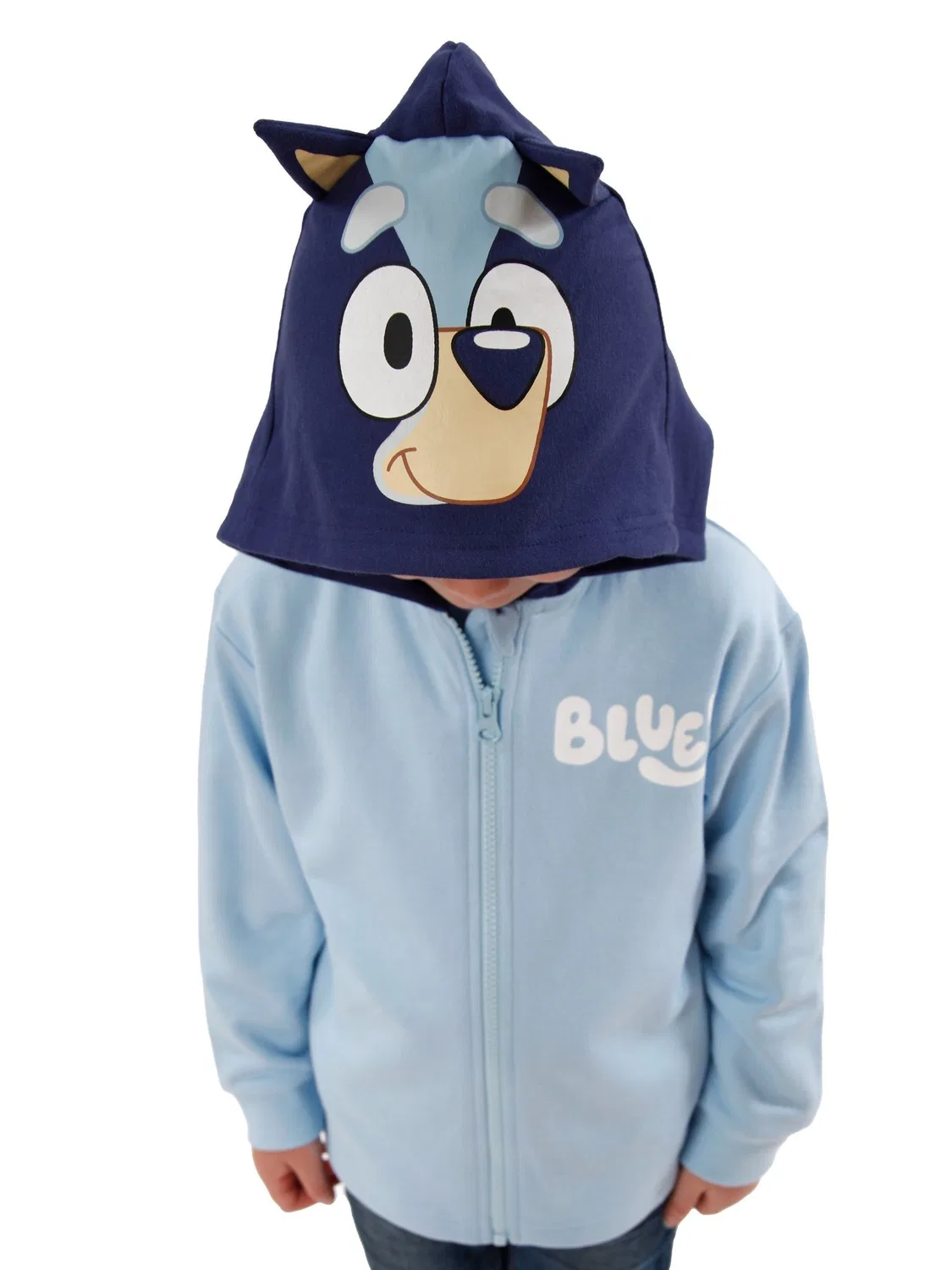 Худи на молнии с принтом Bluey Character, голубой — фото 3