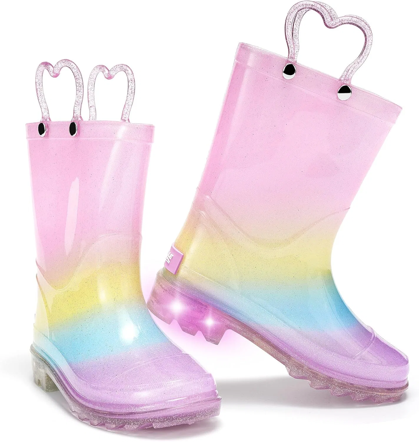 Детские сапоги для девочек с подсветкой Stelle, *rainbow