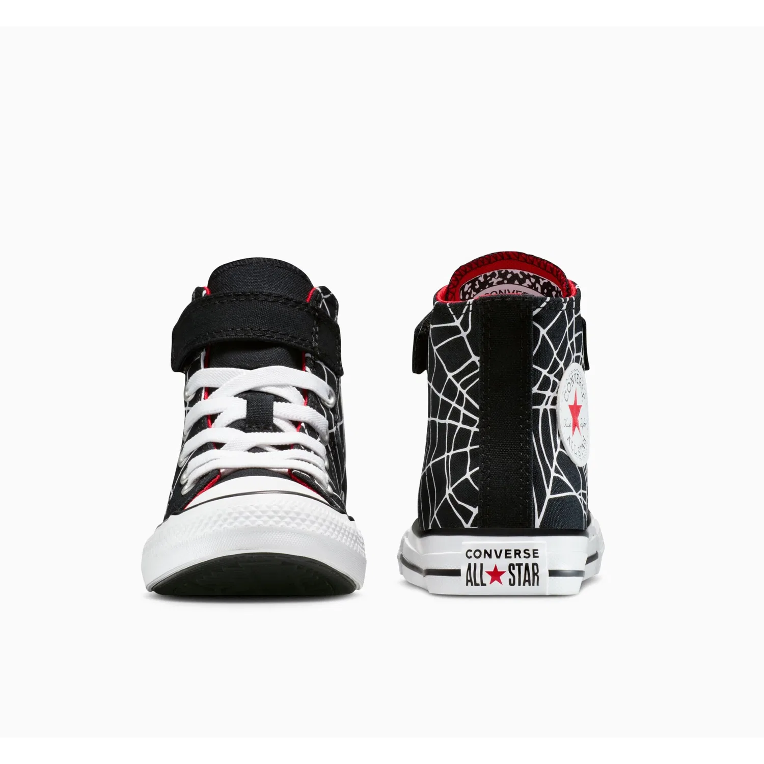 Детские спортивные кроссовки с липучкой Converse, Black/White/Red — фото 4
