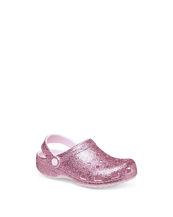 Детские сабо для девочек с блестками Crocs, Pink Milk