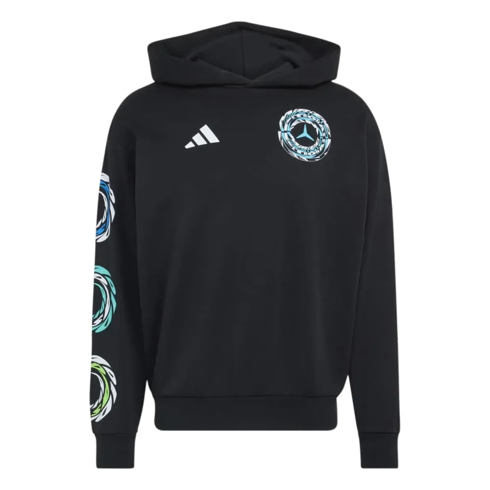 Женский свитшот с принтом Lights On Hoodie Adidas, Black — фото 3