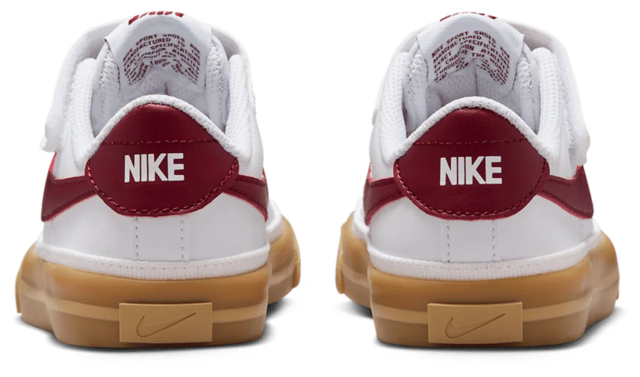 Кроссовки для мальчиков Court Legacy Nike, цвет White/Team Red/Gum Yellow — фото 3