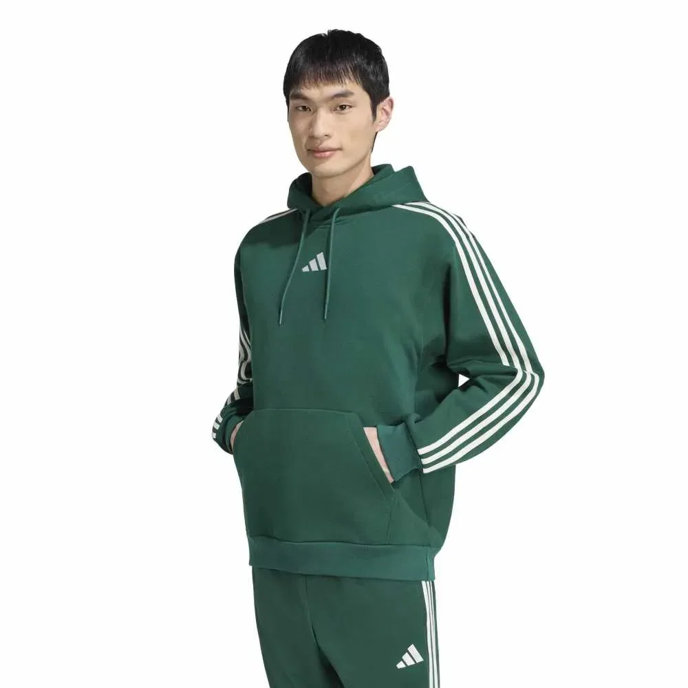 Мужской свитшот-худи с флисом 3 Stripes Fleece Adidas, Green