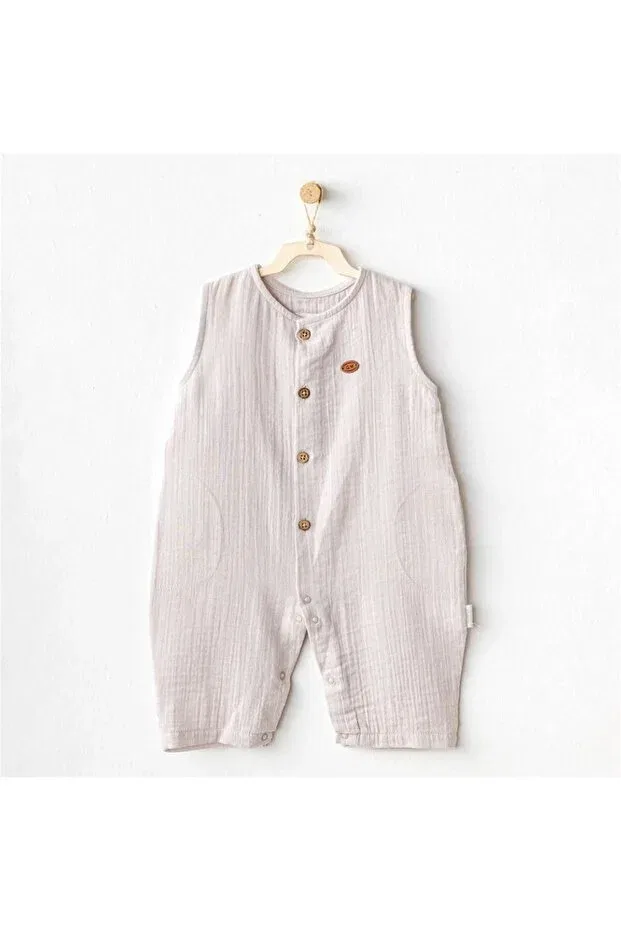 Детский комбинезон для мальчиков муслиновый Andywawa, Beige