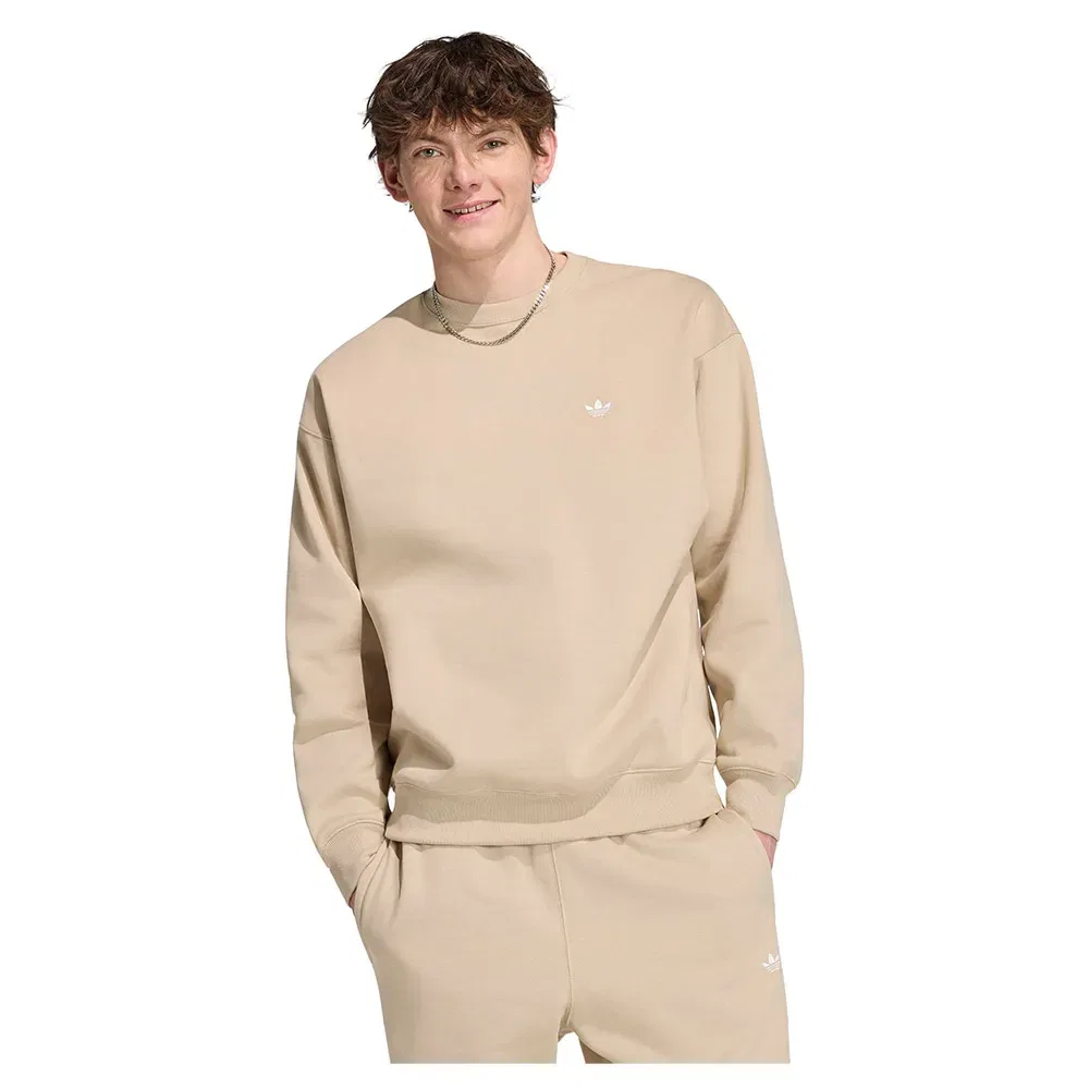 Свитшот свободного кроя Trefoil Essentials Loose Crew Adidas Originals, бежевый