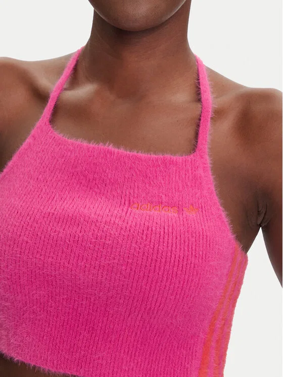 Топ slim fit Fluffy Adidas, розовый — фото 4