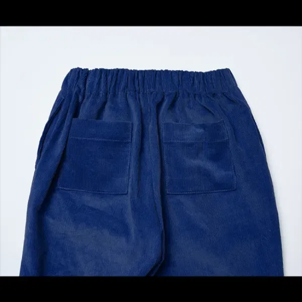 Брюки из вельвета Dodo basic corduroy long pants, La Maison De Dodo, Navy — фото 3