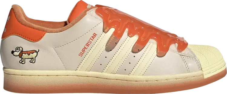 

Кроссовки Adidas Melting Sadness x Superstar 'Hotdog', оранжевый