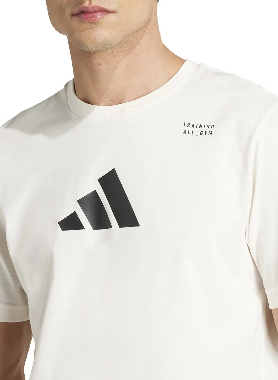 Футболка с принтом для тренировок Adidas, белый — фото 4
