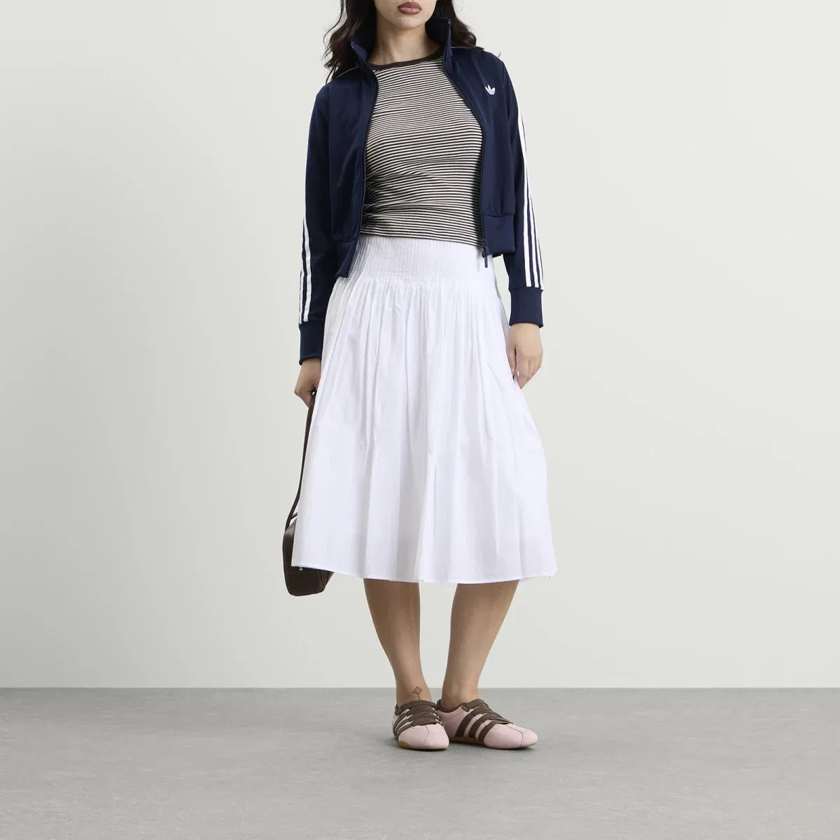 Женская куртка Firebird classic track top Adidas, Night Indigo & White — фото 4