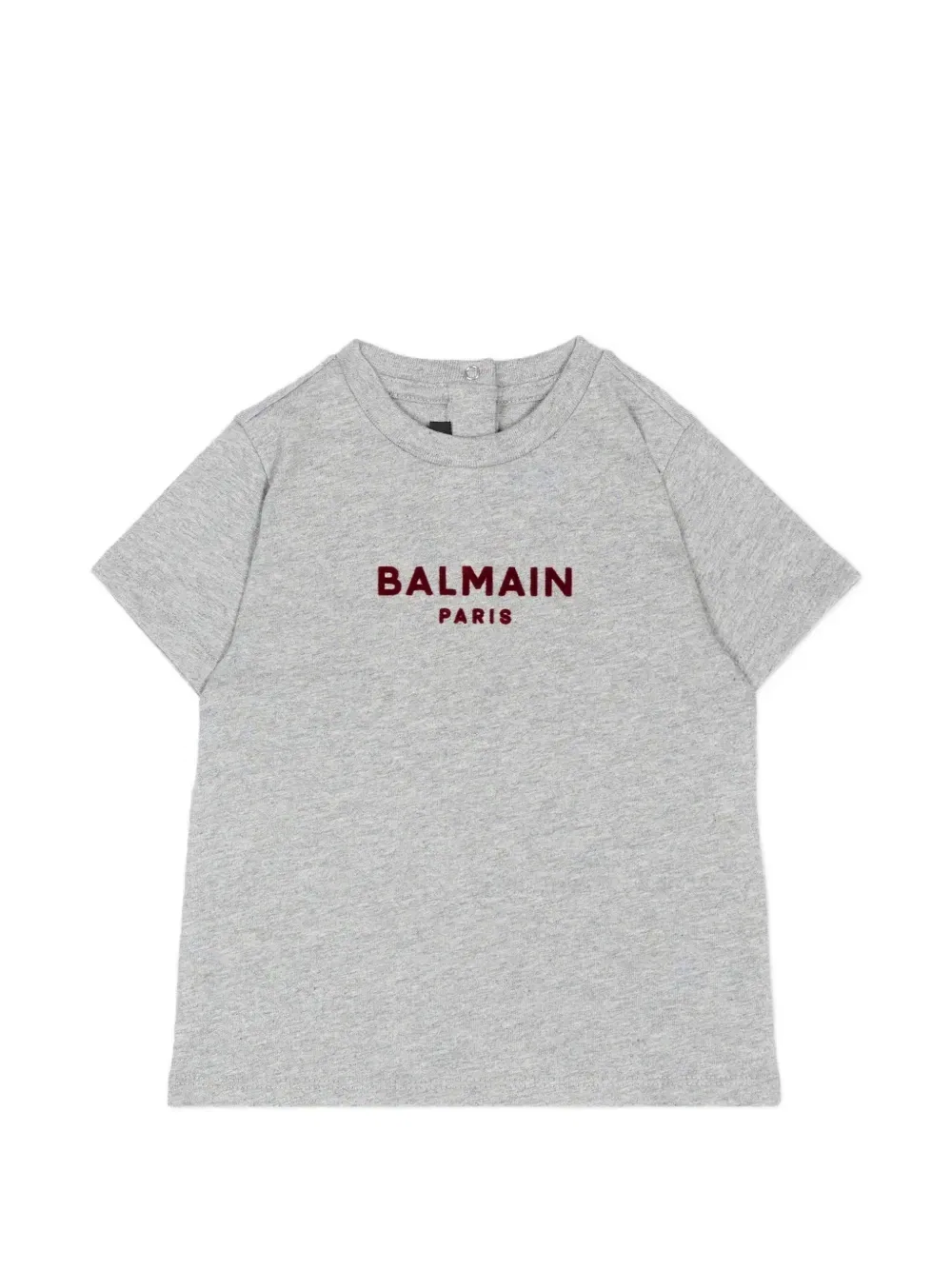 Футболка из хлопка с логотипом Balmain Kids, серый
