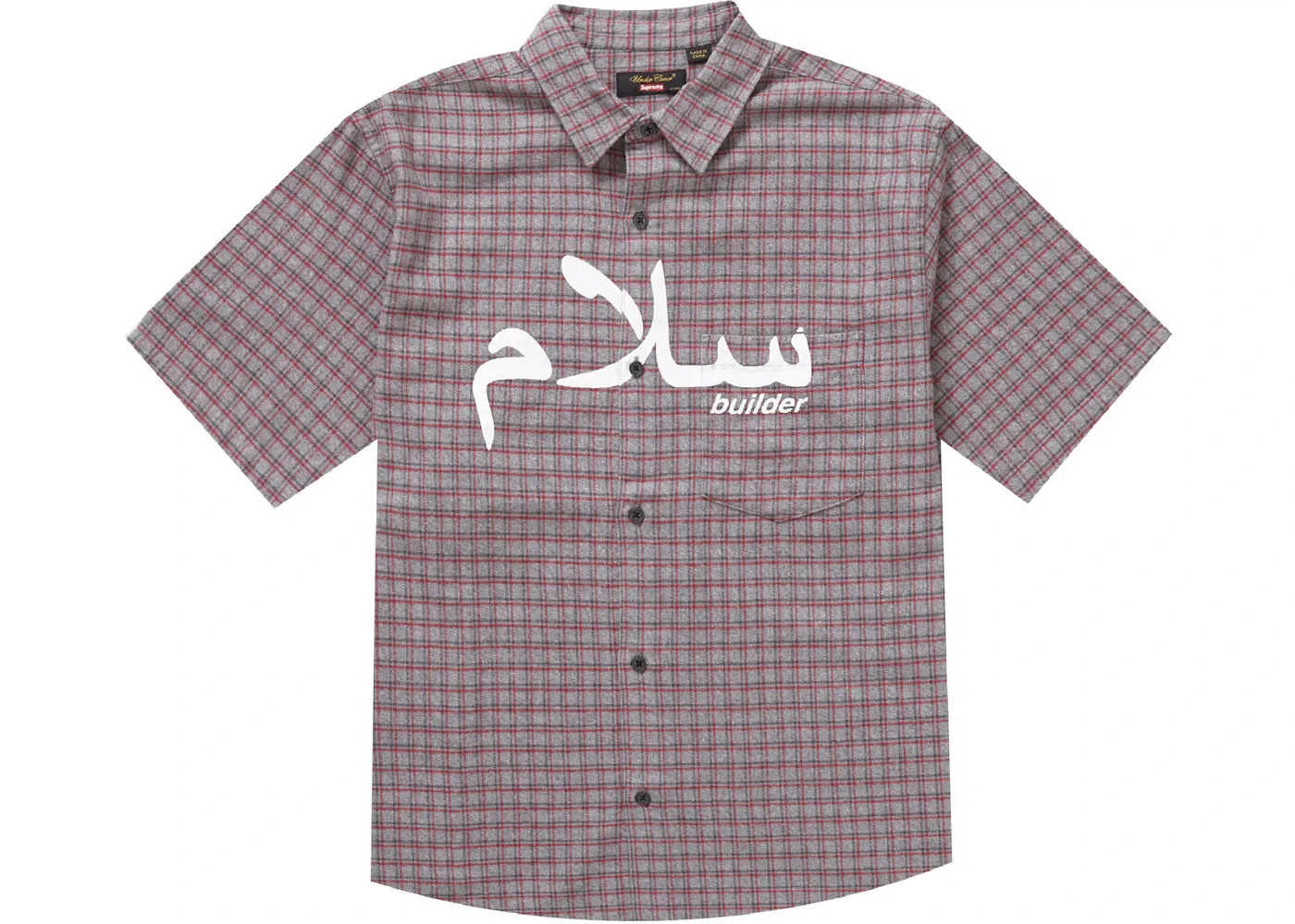Мужская фланелевая рубашка с клетчатым принтом Supreme Shirt, Grey Plaid
