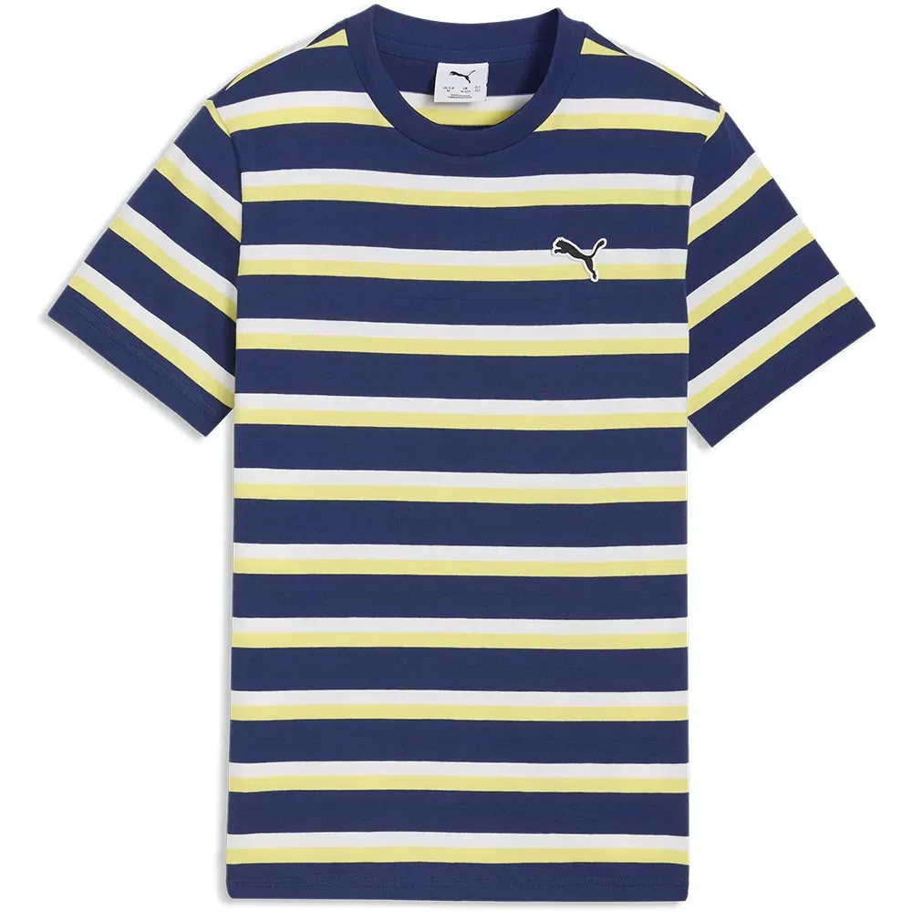 Футболка с коротким рукавом Puma Ess Elevated Striped, синий