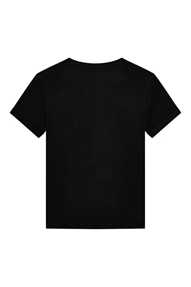 Детская футболка для девочек с принтом Guess, Black — фото 2