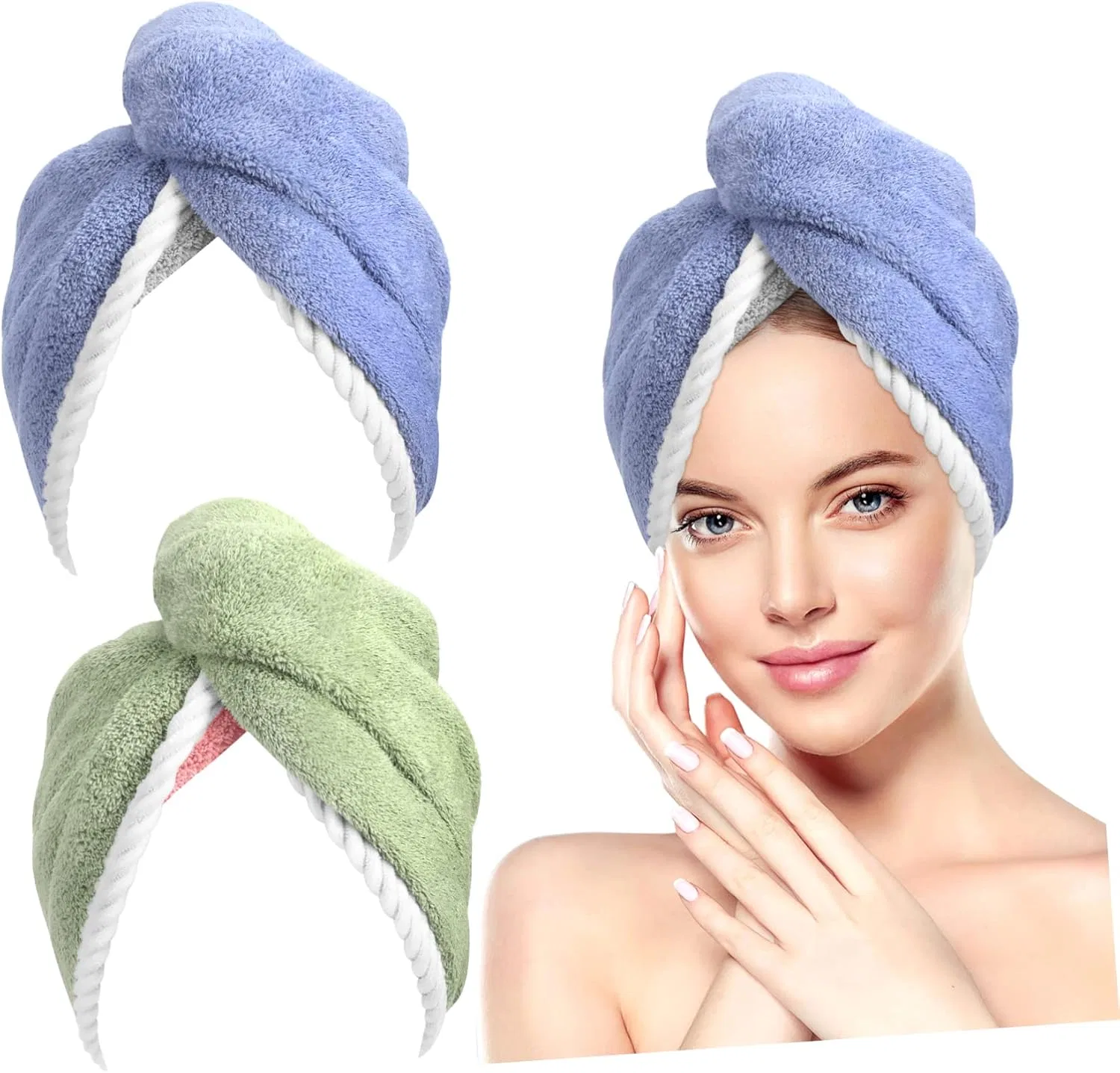 Шапочка для душа LIFKOME, 2 шт, 65x25 см