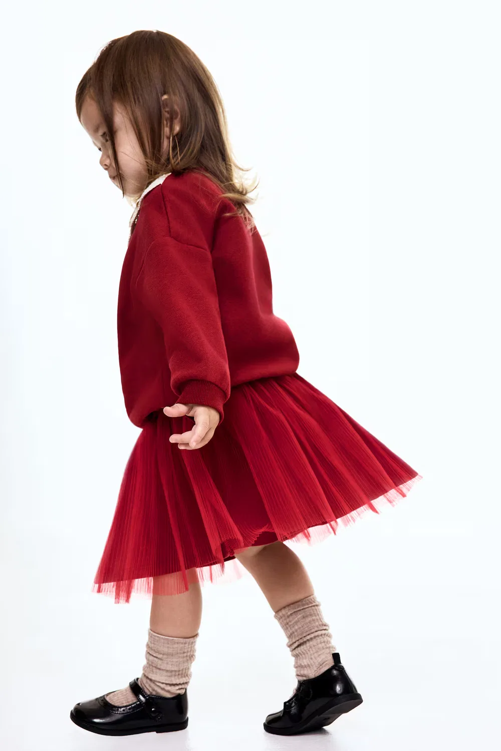 Плиссированная юбка из тюля H&M, Rot