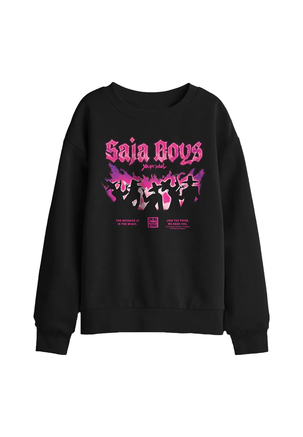 Kpop охотники на демонов Saja Boys gwima постер унисекс - толстовка Netflix, Black