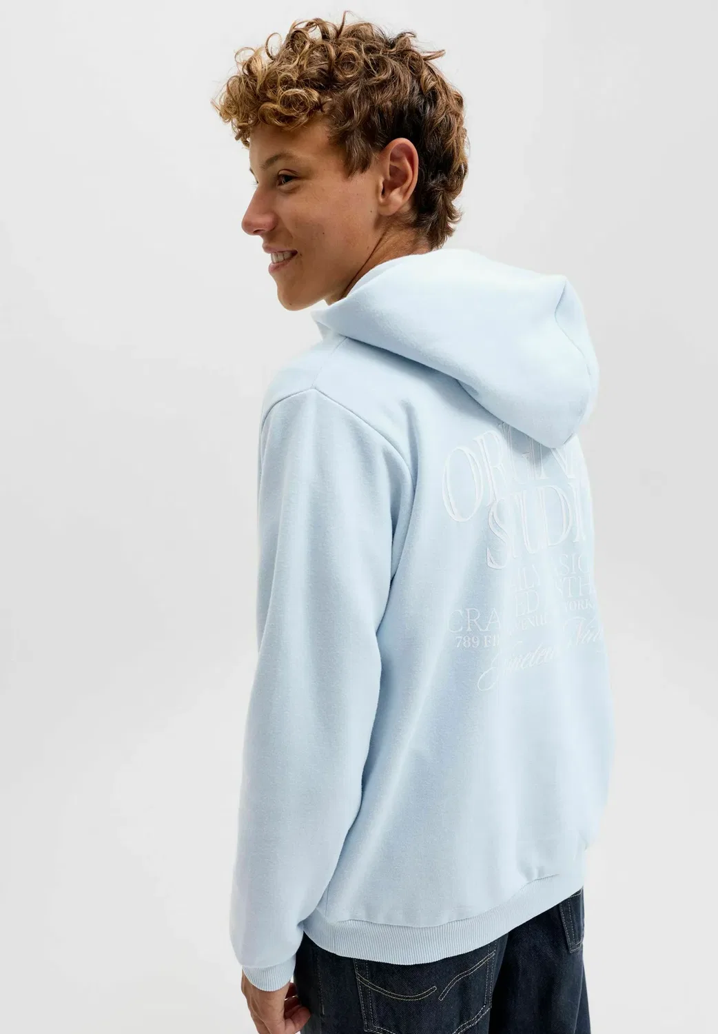 Худи с принтом на спине для мальчиков - худи Jack & Jones Junior, Skyway — фото 4