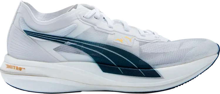 

Кроссовки Puma Tracksmith x Wmns Deviate Nitro Elite Racer White Peacoat, белый