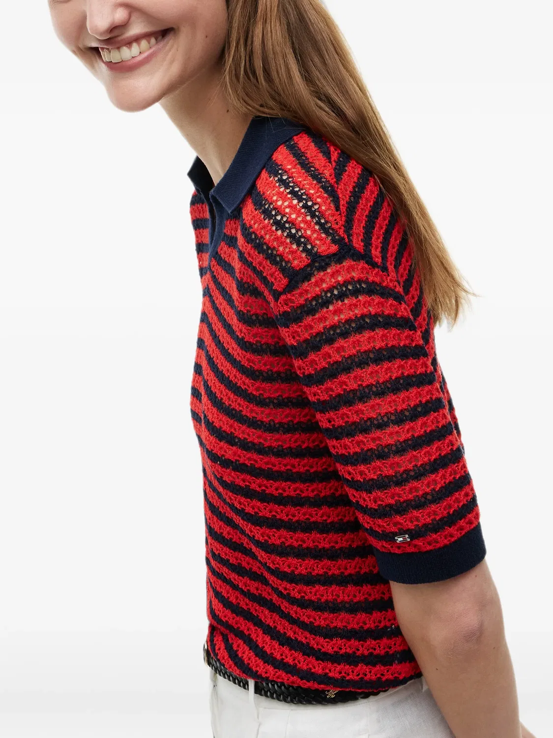 Tommy Hilfiger Джемпер с коротким рукавом красный — фото 2