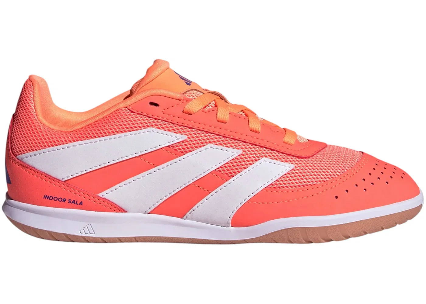 Детские кроссовки для зала с синтетическим верхом Adidas Predator Club Indoor Sala, Signal Coral/Cloud White/Beam Orange