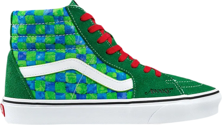

Кеды Vans Awake NY x Sk8-Hi Green Checkerboard, зеленый