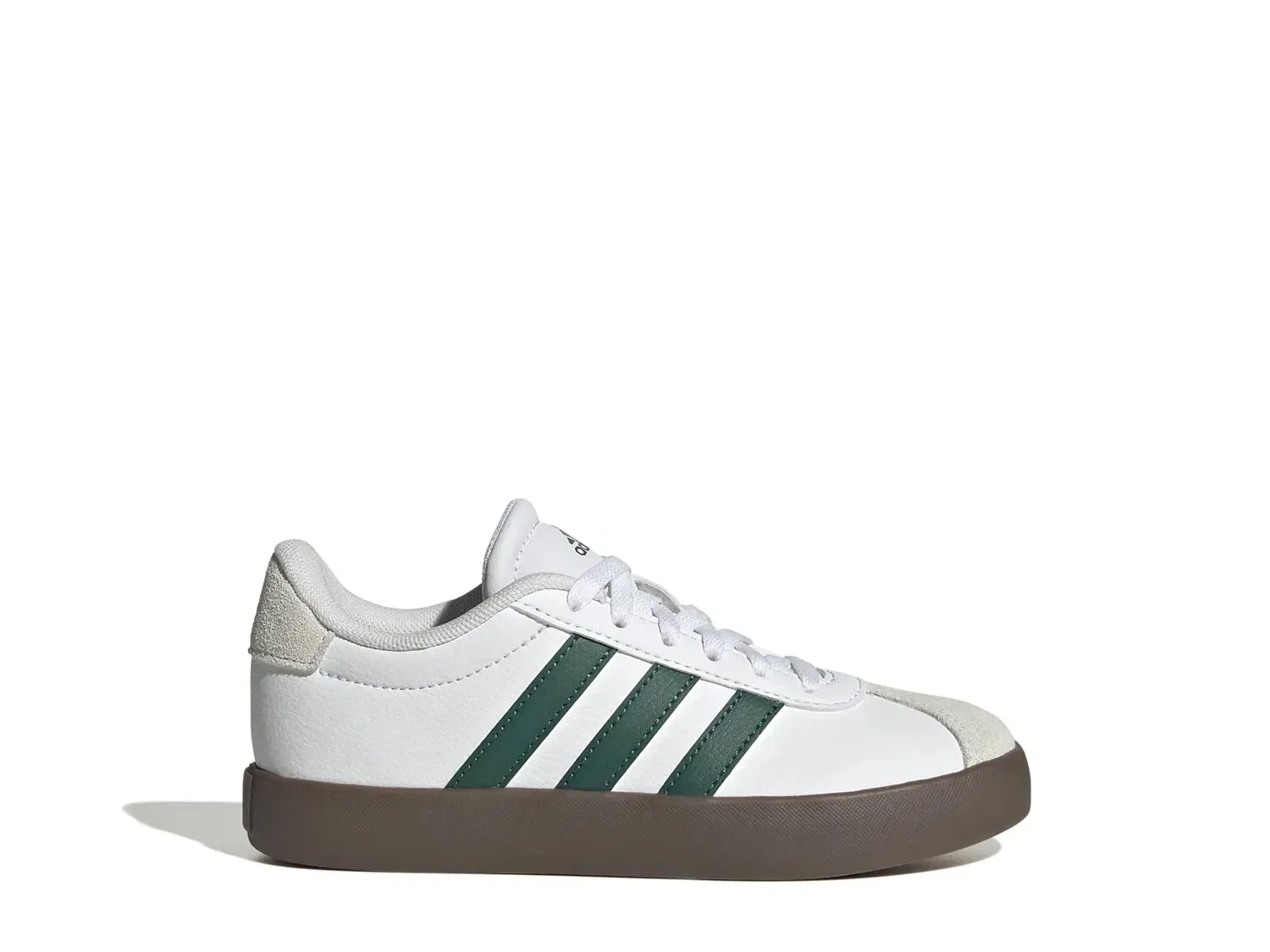 Кроссовки детские VL Court 3.0, adidas, белый/зеленый — фото 3