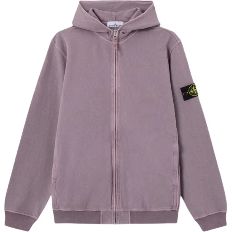 Мужское худи с молнией Stone Island, Purple Gray