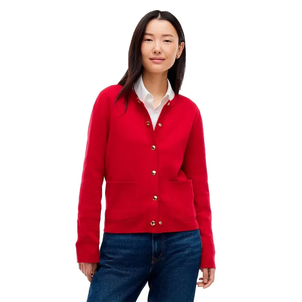 Женский кардиган с регенеративным хлопком Tommy hilfiger, Red — фото 4