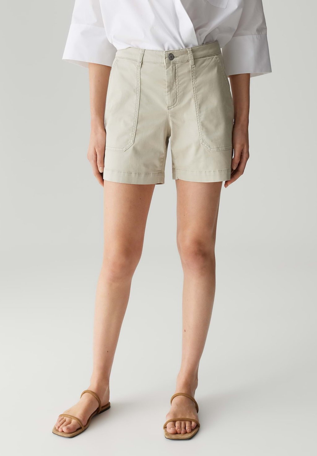 

Шорты MID RISE STRAIGHT FIT OPUS PANTS, бежевый