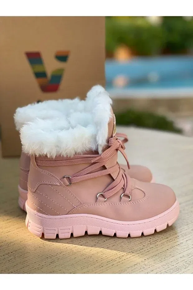 Детские ботинки для девочек с принтом Kappa fur baby girl powder boots Vicco, Powder — фото 3
