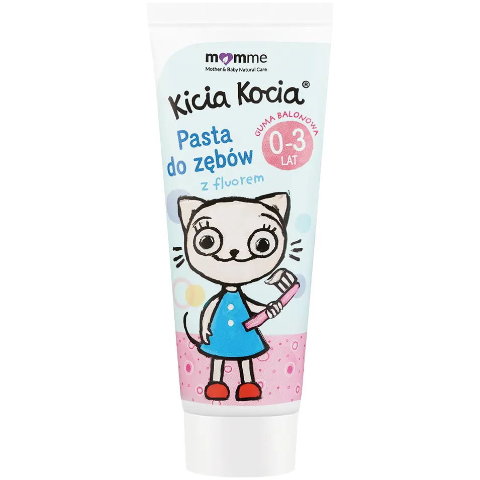 

Momme Kicia Kocia зубная паста со вкусом жевательной резинки для детей от 0 до 3 лет, 50 мл
