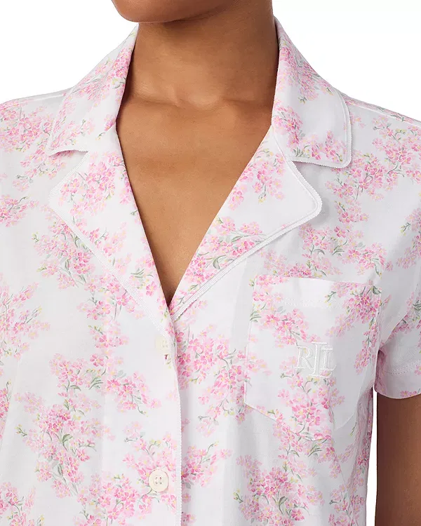 Женский комплект пижамы с цветочным принтом Ralph Lauren, Pink Floral — фото 2