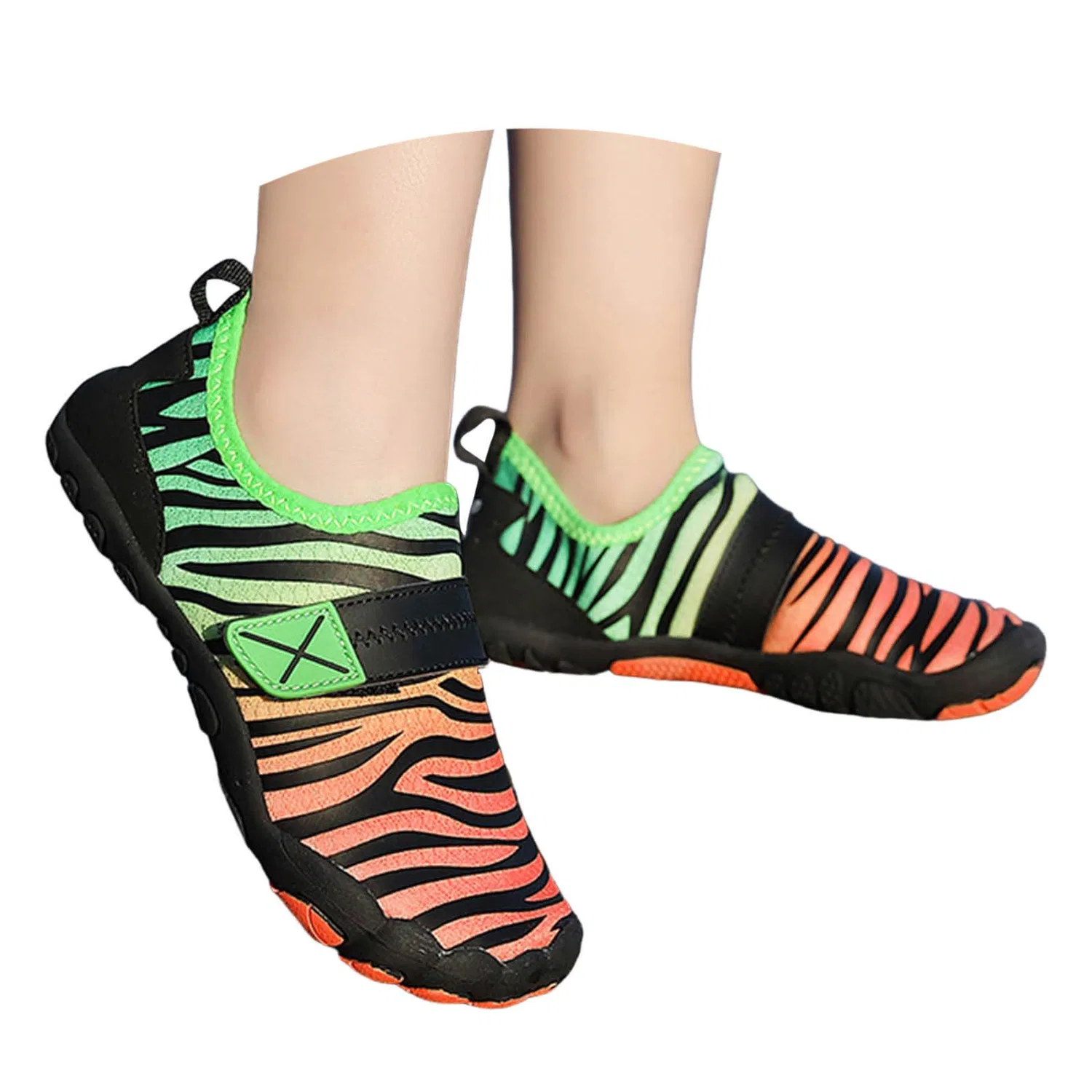 Детские кроссовки для девочек с принтом Barefoot Shoes Luadnysin, Orange — фото 4