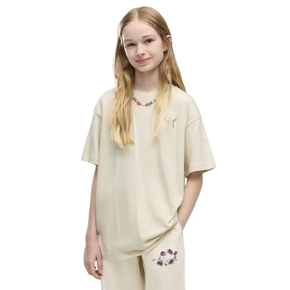 Детская футболка для девочек с принтом MID90s Relaxed Graphic Puma, Beige