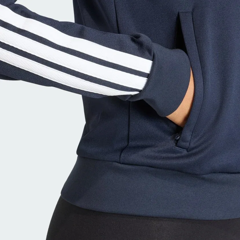 Женская спортивная куртка на молнии с высоким воротом House Of Tiro Nations Pack adidas, Night Navy — фото 4