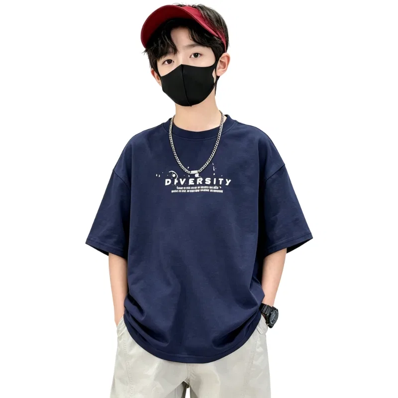 Детская футболка с круглым вырезом Navy Blue YALU