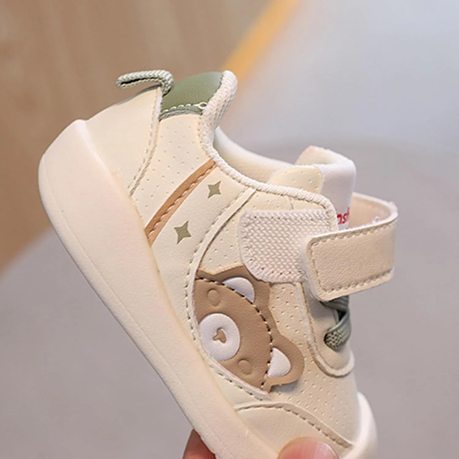 Детские кроссовки для мальчиков с принтом животных First Walking Shoes, Green — фото 4