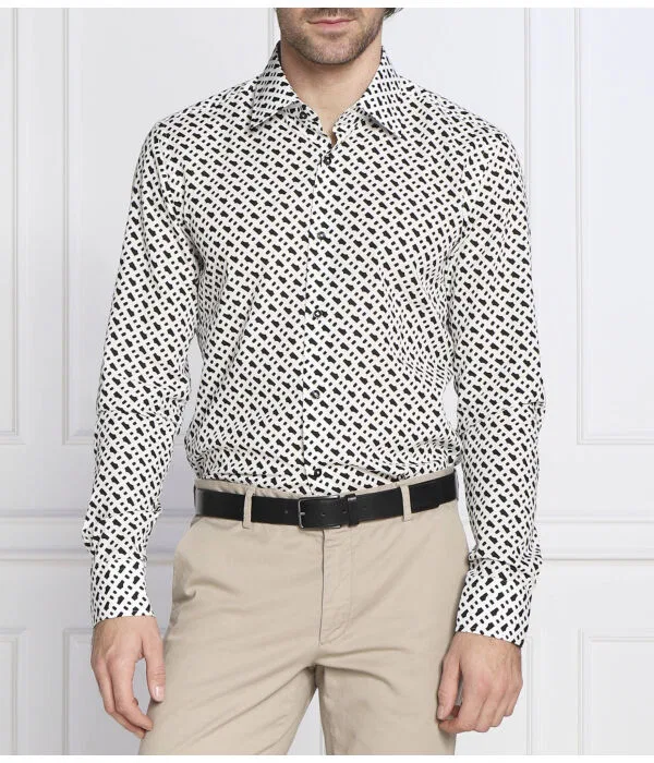 Мужская рубашка с длинным рукавом H Ank Kent BOSS, белый
