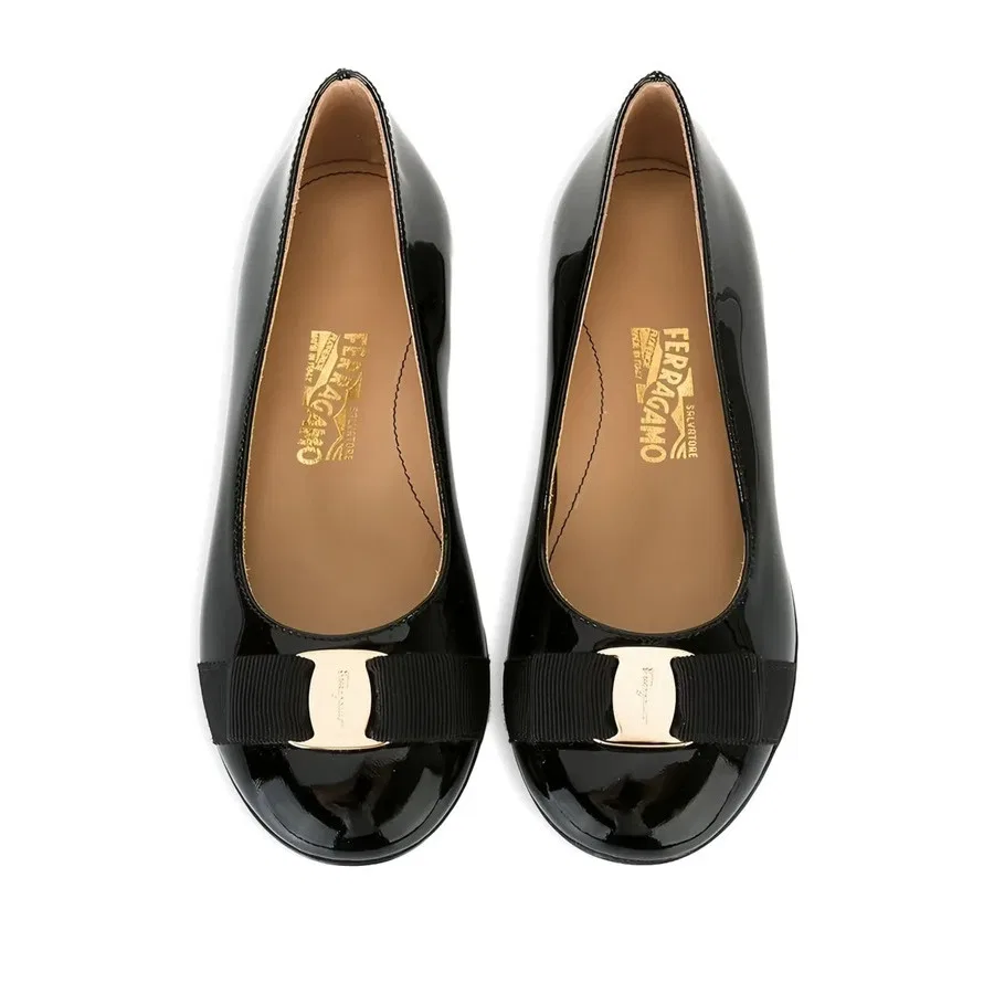 Балетки Mini Varina Ferragamo, Black — фото 3