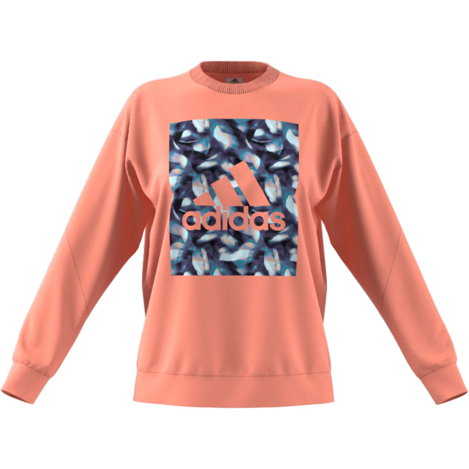 Женский свитшот с принтом adidas U4u Soft Knit, Orange Bonbonrosa — фото 4